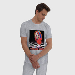 Пижама хлопковая мужская 6ix9ine, цвет: меланж — фото 2