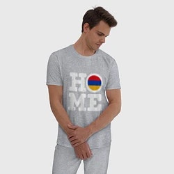 Пижама хлопковая мужская Армения - Дом, цвет: меланж — фото 2