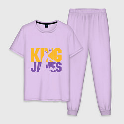 Пижама хлопковая мужская King James, цвет: лаванда