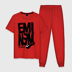 Пижама хлопковая мужская Eminem recovery, цвет: красный