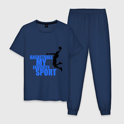 Мужская пижама Basketball - my favorite / Тёмно-синий – фото 1