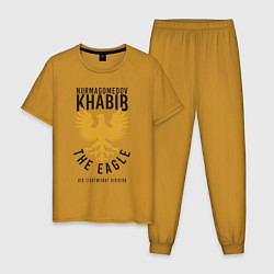 Пижама хлопковая мужская Khabib: The Eagle, цвет: горчичный