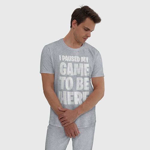 Мужская пижама PUBG: I Paused My Game / Меланж – фото 3