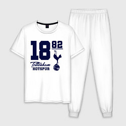 Пижама хлопковая мужская FC Tottenham 1882, цвет: белый
