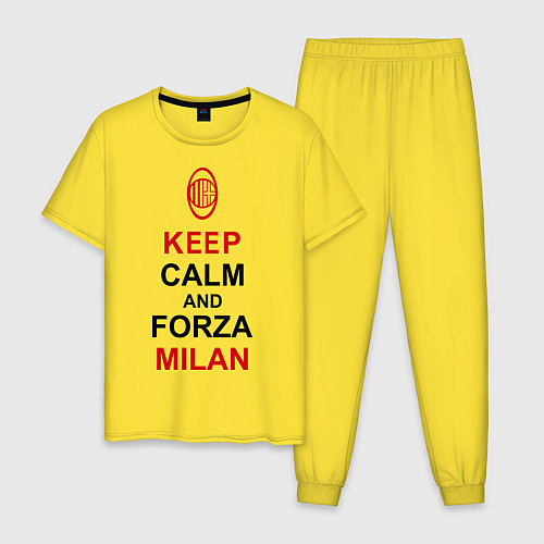 Мужская пижама Keep Calm & Forza Milan / Желтый – фото 1