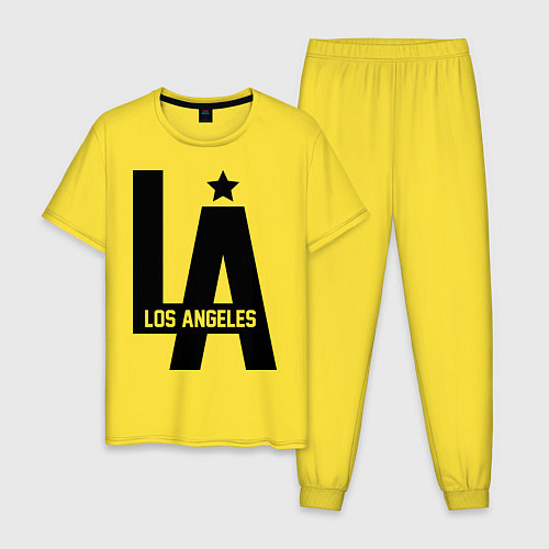 Мужская пижама Los Angeles Star / Желтый – фото 1