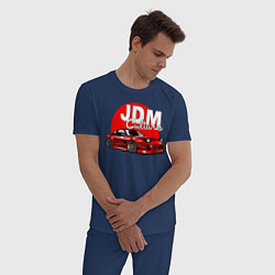 Пижама хлопковая мужская JDM Culture, цвет: тёмно-синий — фото 2