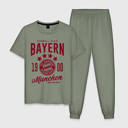 Пижама хлопковая мужская Bayern Munchen 1900, цвет: авокадо