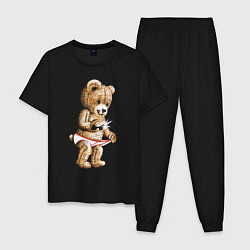 Пижама хлопковая мужская Nasty Bear цвета черный — фото 1