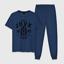 Пижама хлопковая мужская Forza Juve 1897: Torino, цвет: тёмно-синий