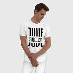 Пижама хлопковая мужская Juve Since 1897, цвет: белый — фото 2
