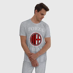 Пижама хлопковая мужская Forza Milan, цвет: меланж — фото 2
