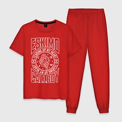 Пижама хлопковая мужская Eskimo Callboy: Tearing Up My Heart, цвет: красный