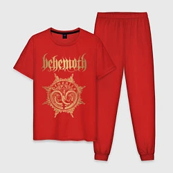 Пижама хлопковая мужская Behemoth: Demonica, цвет: красный