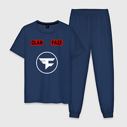 Пижама хлопковая мужская FAZE CLAN, цвет: тёмно-синий