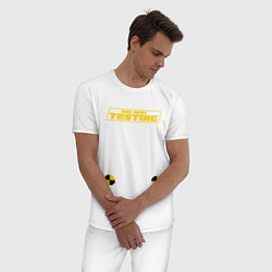 Пижама хлопковая мужская ASAP Rocky Testing, цвет: белый — фото 2