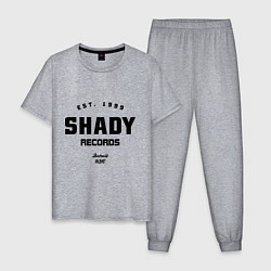 Пижама хлопковая мужская Shady records, цвет: меланж
