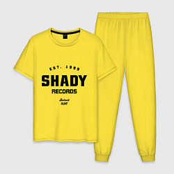 Пижама хлопковая мужская Shady records, цвет: желтый