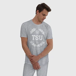 Пижама хлопковая мужская TSU, цвет: меланж — фото 2