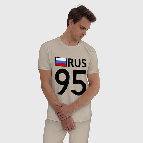 Мужская пижама RUS 95 / Миндальный – фото 3