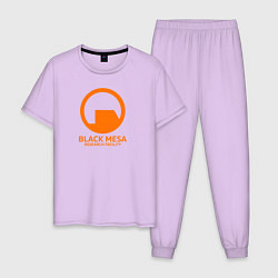 Пижама хлопковая мужская Black Mesa: Research Facility, цвет: лаванда