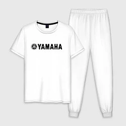 Пижама хлопковая мужская YAMAHA, цвет: белый