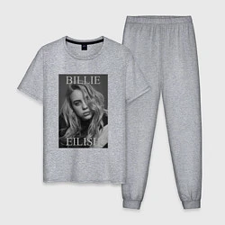 Пижама хлопковая мужская Billie Eilish, цвет: меланж