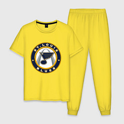 Пижама хлопковая мужская St Louis Blues, цвет: желтый