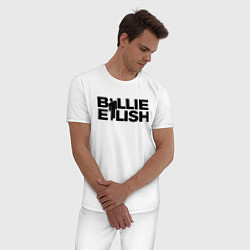 Пижама хлопковая мужская BILLIE EILISH, цвет: белый — фото 2
