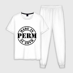 Пижама хлопковая мужская Made in Perm цвета белый — фото 1