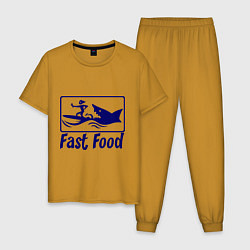 Мужская пижама Shark fast food