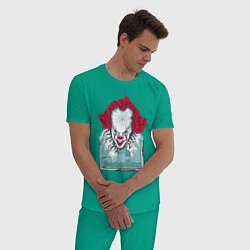 Пижама хлопковая мужская Pennywise, цвет: зеленый — фото 2