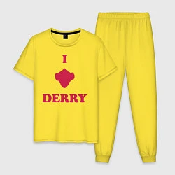 Пижама хлопковая мужская Derry, цвет: желтый