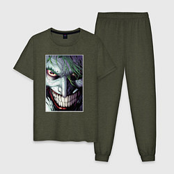Пижама хлопковая мужская Joker, цвет: меланж-хаки