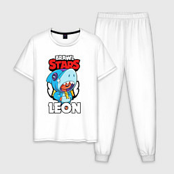 Мужская пижама BRAWL STARS LEON SHARK