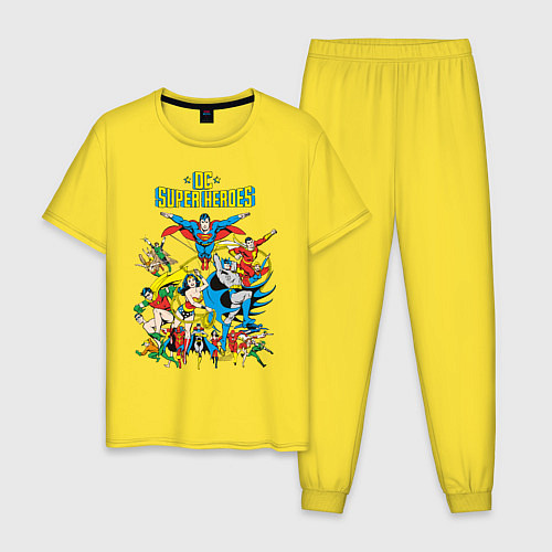 Мужская пижама Justice League / Желтый – фото 1