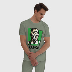 Пижама хлопковая мужская BFG, цвет: авокадо — фото 2