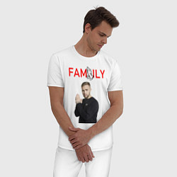 Пижама хлопковая мужская ЕГОР КРИД - FAMILY, цвет: белый — фото 2