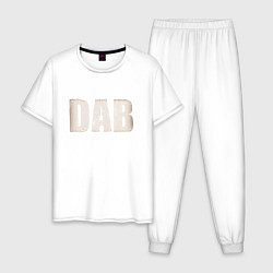 Пижама хлопковая мужская DAB цвета белый — фото 1