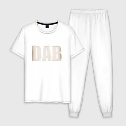 Пижама хлопковая мужская DAB, цвет: белый