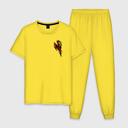 Пижама хлопковая мужская Киокушинкай, цвет: желтый