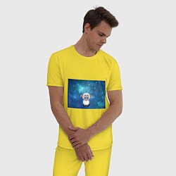 Пижама хлопковая мужская Овечка, цвет: желтый — фото 2