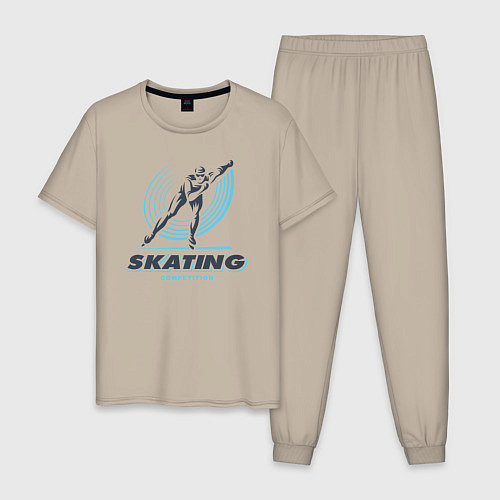 Мужская пижама SKATING competition / Миндальный – фото 1