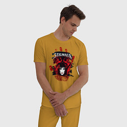 Пижама хлопковая мужская Stignata, цвет: горчичный — фото 2