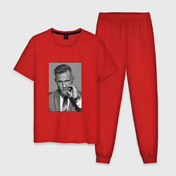 Пижама хлопковая мужская Conor McGregor, цвет: красный