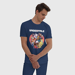 Пижама хлопковая мужская UNDERTALE, цвет: тёмно-синий — фото 2