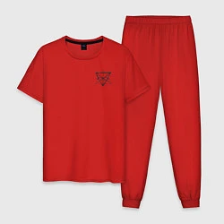 Пижама хлопковая мужская OKO, цвет: красный