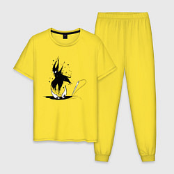 Пижама хлопковая мужская Hollow Knight, цвет: желтый