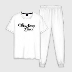Пижама хлопковая мужская Three Days Grace, цвет: белый