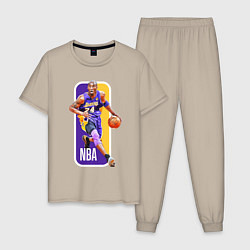 Пижама хлопковая мужская NBA Kobe Bryant, цвет: миндальный